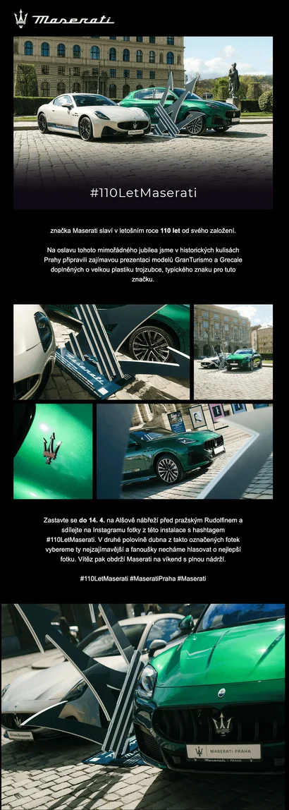 E-mailová kampaň pro automoto segment s cíleným obsahem pro zákazníky